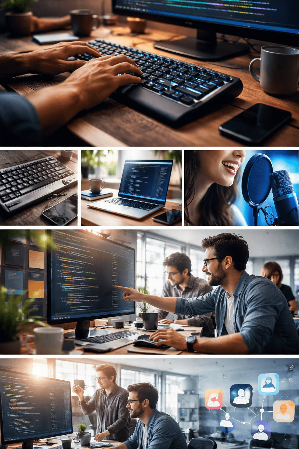 Context: keyboard and text work