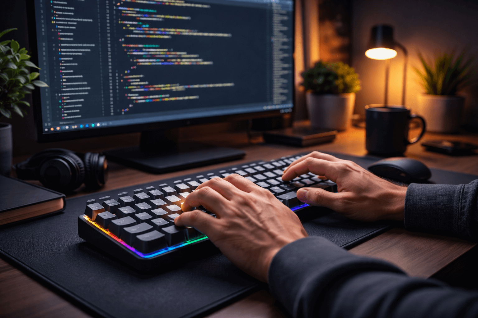 Code typing practice collage